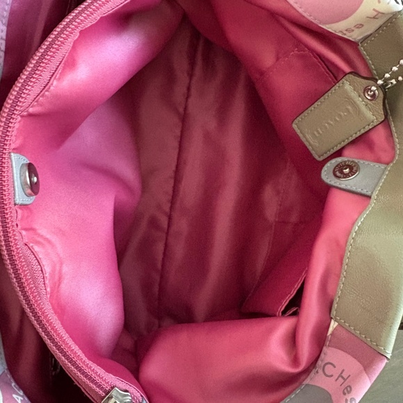 Coach Ashley Snap Head Carryall Handbag - Pink and Grey - Picture 5 of 13